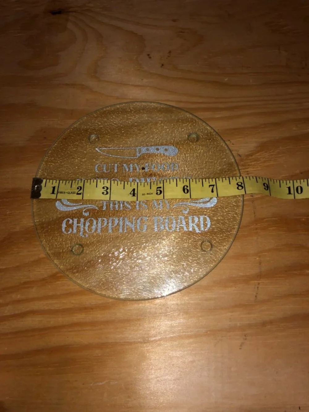Rounded Glass Cutting Board